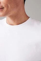 Next T-Shirt aus schwerem Stoff Weiß/Creme