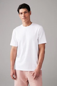 Next T-Shirt aus schwerem Stoff Weiß/Creme Next T-Shirt aus schwerem Stoff Weiß/Creme