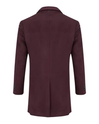 Allthemen Wintermantel mit Reverskragen Herren Dunkelrot/Bordeaux/Lila/Rot