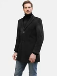 Allthemen Wintermantel mit Reverskragen Herren Schwarz/Dunkelgrau/Dunkelgrün