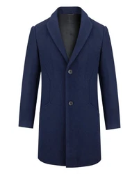 Allthemen Wintermantel mit Reverskragen Herren Dunkelblau/Hellblau/Blau