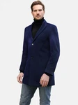 Allthemen Wintermantel mit Reverskragen Herren Dunkelblau/Hellblau/Blau