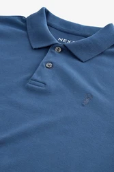 Next Poloshirt Slim Fit Piqu-Polohemd Blau/Dunkelblau