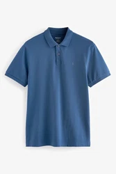 Next Poloshirt Slim Fit Piqu-Polohemd Blau/Dunkelblau