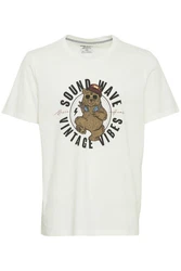 Blend T-Shirt BLEND BHTee Weiß/Gelb/Creme
