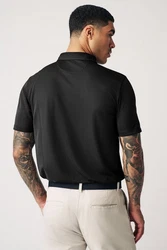 Next Bandeau-Bikini-Top Strukturiertes Golf-Polohemd Schwarz/Grau