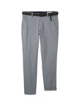 TOM TAILOR Denim Chinohose Strukturierte mit Gürtel Grau/Hellgrau/Dunkelblau/Dunkelgrau