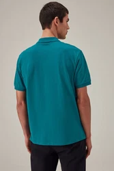 Next Bandeau-Bikini-Top Piqu-Poloshirt Türkis/Grün