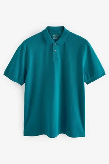 Next Bandeau-Bikini-Top Piqu-Poloshirt Türkis/Grün