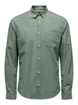 ONLY & SONS Langarmhemd Hemd Slim Fit Langarm Oxford Hemd ONSAlvaro (7802) Dunkelgrn (7802)