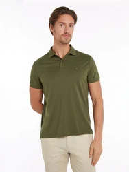 TOMMY HILFIGER Poloshirt 'Essential' Dunkelgrün/Khaki
