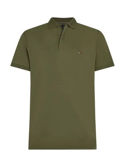 TOMMY HILFIGER Poloshirt 'Essential' Dunkelgrün/Khaki TOMMY HILFIGER Poloshirt 'Essential' Dunkelgrün/Khaki