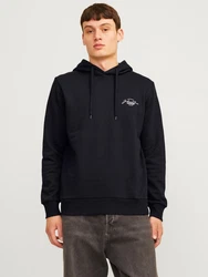 Jack & Jones Sweatshirt JJFERRIS Schwarz/Dunkelblau/Hellblau