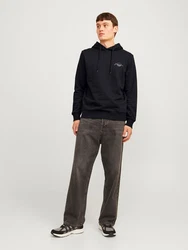Jack & Jones Sweatshirt JJFERRIS Schwarz/Dunkelblau/Hellblau