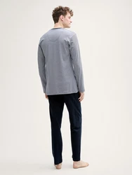 TOM TAILOR Pyjama Zweifarbiger Pyjama navy/wei