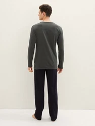 TOM TAILOR Pyjama Zweifarbiger Pyjama navy/grn