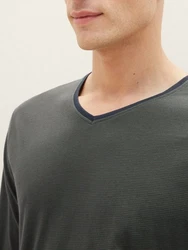 TOM TAILOR Pyjama Zweifarbiger Pyjama navy/grn
