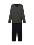 TOM TAILOR Pyjama Zweifarbiger Pyjama navy/grn