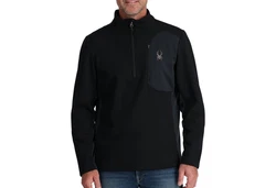 Spyder Stehkragenpullover Bandit Half Zip Dunkelblau/Schwarz/Rot