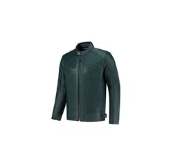 Rusty Stitches Motorradjacke Dorian Dunkelgrün