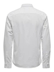ONLY & SONS Langarmhemd Hemd Slim Fit Langarm Oxford Hemd ONSAlvaro (7802) Wei-3