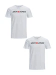 Jack & Jones Kurzarm T-Shirt 2er-Set Crew Neck (3663) Weiß (3663)