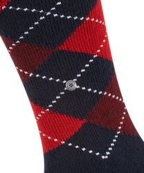 Burlington Kniestrümpfe Preston Dunkelblau/Hellblau/Rot