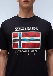 Napapijri T-Shirt DOREES Dunkelblau/Schwarz