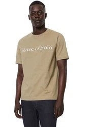 Marc O'Polo T-Shirt mit Logo-Stickerei Khaki/Gold/Beige/Braun