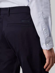 Calvin Klein Chinohose SATEEN STRETCH SLIM CHINO Dunkelblau