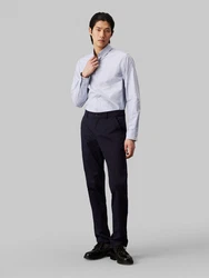 Calvin Klein Chinohose SATEEN STRETCH SLIM CHINO Dunkelblau