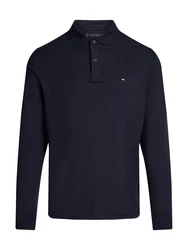 Tommy Hilfiger Langarm-Poloshirt L/S LIQUID COTTON REG POLO Dunkelblau