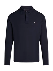 Tommy Hilfiger Langarm-Poloshirt L/S LIQUID COTTON REG POLO Dunkelblau