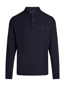 Tommy Hilfiger Langarm-Poloshirt L/S LIQUID COTTON REG POLO Dunkelblau
