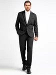 Allthemen Anzug Herrenanzug Slim Fit Hochzeitanzug für Männer Schwarz/Dunkelgrau