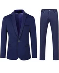 Allthemen Anzug Herrenanzug Slim Fit Hochzeitanzug für Männer Dunkelblau/Blau
