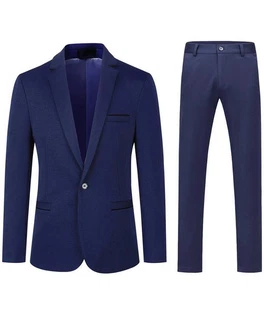 Allthemen Anzug Herrenanzug Slim Fit Hochzeitanzug für Männer Dunkelblau/Blau Allthemen Anzug Herrenanzug Slim Fit Hochzeitanzug für Männer Dunkelblau/Blau
