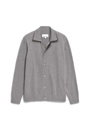 Cardigan FAAUSTOS Herren Strickjacke Regular Fit aus Bio-Merinowoll Mix