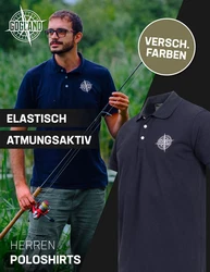 GOGLAND Poloshirt Noshak Herren Polo-Shirt Schwarz/Grau/Dunkelgrau