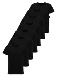 T-Shirt E106 (Packung, 7-tlg) Herren Basic Rundhalsshirt