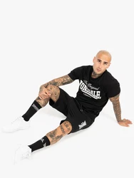 Lonsdale Sweatshorts Style Fringford Schwarz/Dunkelgrau/Orange