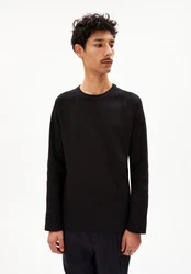 Armedangels Longsleeve JOSUAA Herren Relaxed Fit Dunkelblau/Schwarz