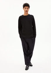 Armedangels Longsleeve JOSUAA Herren Relaxed Fit Dunkelblau/Schwarz