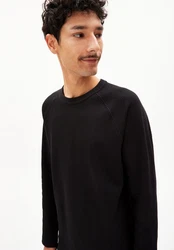 Armedangels Longsleeve JOSUAA Herren Relaxed Fit Dunkelblau/Schwarz
