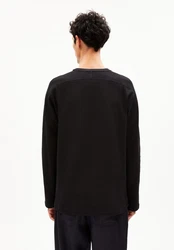 Armedangels Longsleeve JOSUAA Herren Relaxed Fit Dunkelblau/Schwarz