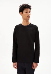 Armedangels Longsleeve JOSUAA Herren Relaxed Fit Dunkelblau/Schwarz