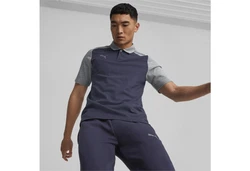 PUMA T-Shirt teamCUP Casuals Poloshirt Dunkelblau/Grau/Dunkelgrau/Blau