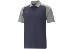 PUMA T-Shirt teamCUP Casuals Poloshirt Dunkelblau/Grau/Dunkelgrau/Blau
