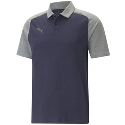 PUMA T-Shirt teamCUP Casuals Poloshirt Dunkelblau/Grau/Dunkelgrau/Blau