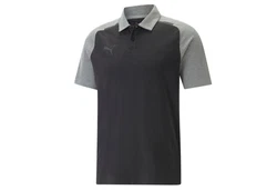 PUMA T-Shirt teamCUP Casuals Poloshirt Dunkelgrau/Grau/Hellgrau